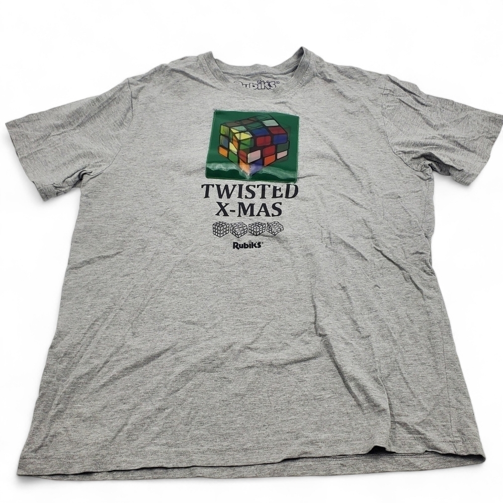 Rubiks Twisted X-Mas Hologram Christmas Holiday T-Shirt